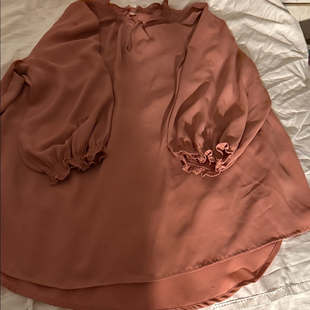 Violet & Claire Dusty Rose Blouse